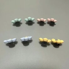 8pcs Colorful Resin Flower Shaped Shoe Decoration Buckles Set - Multicolor - View 4