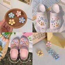 8pcs Colorful Resin Flower Shaped Shoe Decoration Buckles Set - Multicolor - View 2