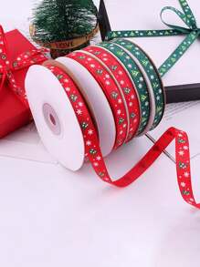 每卷25碼聖誕禮物派對裝飾緞帶帶蝴蝶結,用於包裝 - 紅色 - 查看 4