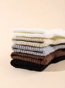 5 雙裝嬰兒兒童純色冬季保暖手套