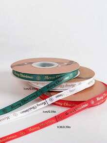 聖誕節禮品包裝裝飾絲帶,包括蝴蝶結,條紋和燙印,10碼/1卷