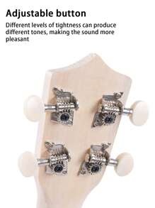 1set Hand Painted Ukulele Diy Creative Handmade Material Package Wooden Graffiti Guitar Instrument - Beige - View 5