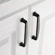 1 件黑色鋁合金廚房櫥櫃門把手梳妝台抽屜拉手櫥櫃衣櫃門把手家具把手五金件