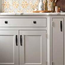 1 件黑色鋁合金廚房櫥櫃門把手梳妝台抽屜拉手櫥櫃衣櫃門把手家具把手五金件