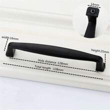 1 件黑色鋁合金廚房櫥櫃門把手梳妝台抽屜拉手櫥櫃衣櫃門把手家具把手五金件