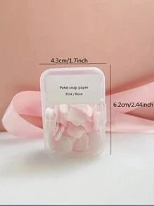 2盒輕便一次性肥皂紙，戶外旅行便攜，洗手抗菌肥皂紙，花瓣洗手片帶有持久香氣，是海灘度假的必需品(包裝隨機) - 粉色 - 查看 5