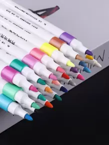 24色美甲马克笔，Y2K美学美甲设计笔，涂鸦美甲马克笔，可用于绘制花朵、卡通、线条、细节，DIY抽象美甲，美甲用品