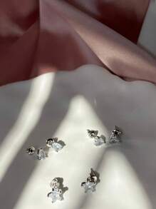 Stud Earrings - 銀色 - 查看 6