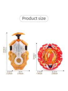Bey Burst Set B-191 02 Prominence Phoenix Starter With String Launcher, Gyro Spinning Toy Fighting Game - Red - View 4