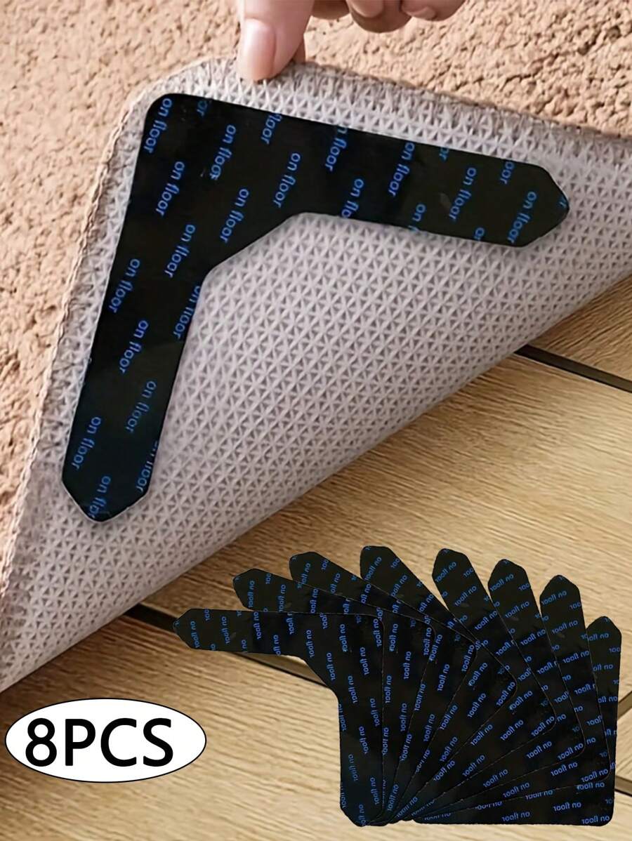4/8PCS Carpet Sticker, Home Carpet AntiSlip Sticker, Double Sided