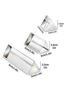 100mm水晶光學三角棱鏡,用於教學光譜物理和攝影棱鏡 - 大號 - 查看 2