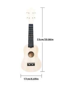 1set Hand Painted Ukulele Diy Creative Handmade Material Package Wooden Graffiti Guitar Instrument - Beige - View 8