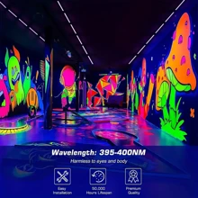 1/2/3/4入組led黑光燈條,usb Uv黑光管,各種假期裝飾,房間,身體彩繪,海報,尿液偵測之磷光裝置