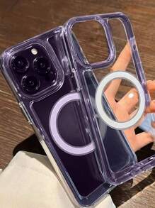 Phone Holder 1pc 3.0mm Acrylic Magnetic Purple Phone Case Compatible With IPhone - Purple - View 2