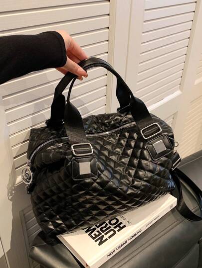 Sac fourre-tout haut de gamme avec un diamant, sac simple et spacieux pour femme, pour l'épaule ou en bandoulière