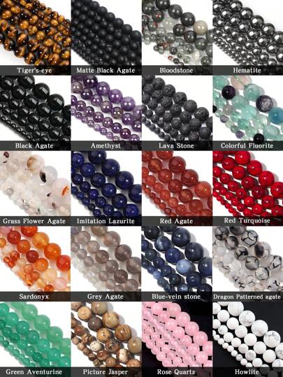 1鋼絞線自然虎眼石頭,黑色瑪瑙,紅色瑪瑙,DIY圓珠,紫晶,適用於手環或者項鍊製作