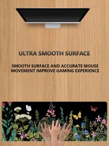 1 件組可愛植物花卉昆蟲圖案遊戲滑鼠墊適用於電腦/筆記型電腦辦公室 - 彩色 - 查看 2