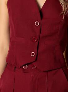 Women Two-piece Outfits - Burdeos - Ver 4