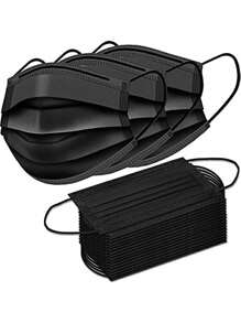 Medsup Three-Layer Heat-Sealed Mouth Covers 100 Pieces - 黑色 - 查看 4