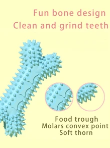 1 Stück TPR Kauknochen-förmiges Spielzeug für kleine Hunde und Welpen, geeignet zum Befüllen mit Futter