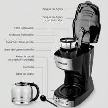 12-Cup Coffee Maker With 24-Hour Programmable Timer, 1.8L Drip Coffee Maker, Permanent Filter, Hot Plate, Anti-Drip System, Keeps Coffee Hot For Up To Two Hours, 900W - Black - View 5
