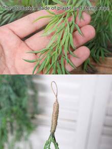 1入藝術模擬垂柳掛藤長100cm,適用於花園茶會、家用陽台搭配新房裝飾、婚禮綠色植物掛飾、商店櫥窗、臥室、客廳、壁爐裝飾、會議室、酒店大廳裝飾與擺飾 - 淺藍色 - 查看 6