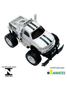 Carrinho Pickup Rallye Controle Remoto Bateria Recarregável - Cinza - Visão 3