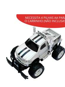 Carrinho Pickup Rallye Controle Remoto Bateria Recarregável - Cinza - Visão 5