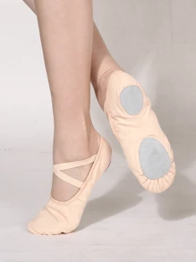Hot Selling Women Black Shoes  Elastic Soft Breathable Canvas  Ballet Dance Shoes With Black/Beige/White/Pink Colors , Dance Shoes With Anti-Slip Suede Soles, Cushioned Insoles.Suitable For Ballet, Yoga And Dance Practices All Year Round
