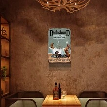 1把復古dachshund金屬招牌"wash Your"裝飾鐵製畫,適用於家居裝飾廚房浴室洗手間臥室花園咖啡館酒吧室外牆壁復古藝術海報-狗狗愛好者的完美禮物 - 彩色 - 查看 6