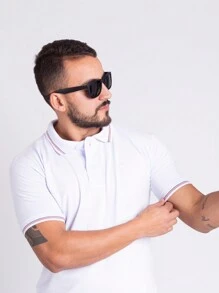 Men Polo Shirts - 白色 - 查看 3