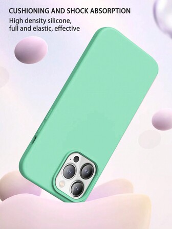 1个装奢华液态硅胶防震手机壳，兼容苹果 16/14/13/12/11/15 Pro Max，也适用于 12/13 Mini/14/15/16 Plus，时尚天鹅绒保护手机壳