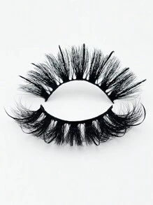 1 对 20 毫米俄罗斯条状睫毛自然外观柔软蓬松水貂睫毛 3D 假睫毛俄罗斯卷睫毛假睫毛戏剧凌乱水貂睫毛纤长狐狸眼提升效果睫毛延长套装全睫毛条，可拉长和丰盈眼角美容化妆条状睫毛，睫毛，睫毛，假睫毛 - 黑色 - 查看 4