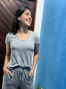 Women T-Shirts - 淺灰色 - 查看 1