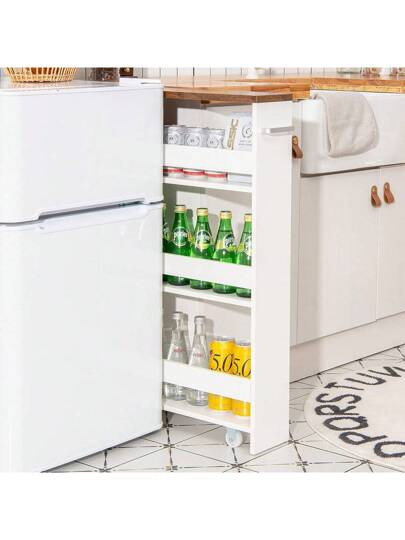 Niche Shelf Wheels, Levels Trolley le, Kitchen Cabinet Bathroom Rolling Bathroom, Laundry view 2