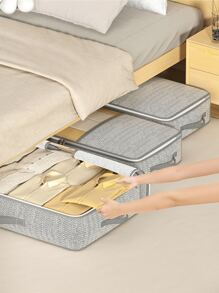 1PC Fog Gray Bed Bottom Visible Storage Bag, Quilt Storage Bag, Toy Storage Bag, Two-Way Zipper, Transparent Window, Selected Fabric, Wear-Resistant, Suitable For Warehouse Storage Or Home Debris Storage And Organization Storage Bag Clothes Storage For Lingerie Drawer Organizer School Organizer Bags Teacher Storage Bags Organizer Storage Bins Under Bed Storage Bag Clothes Container Underbed Storage Containers Closet Organizers For Organizing Clothes Blankets Pillows Comforter Sweaters