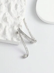 1件男女皆可穿戴的字母設計brooch,獨特裝飾服飾,適合日常穿著 - 銀色 - 查看 24