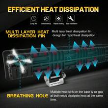 12 吋聚光燈和泛光燈 Ip68 30000lm 大型鋪路工作燈帶呼吸孔 - 黑色 - 查看 7