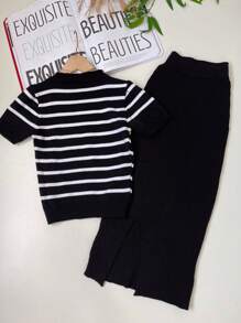 Women Sweater Co-ords - màu đen - Xem 3