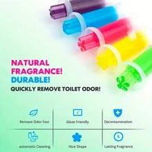 1 件廁所凝膠密封條,馬桶凝膠密封條 各種氣味 廁所清潔劑凝膠,空氣清新劑 花卉浴室除臭劑碗清潔劑 獨特的氣味,空氣清新劑和碗清潔劑,用於浴室除臭 - 藍色 - 查看 2