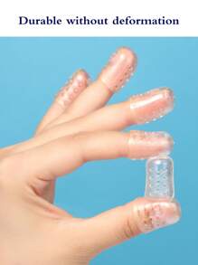 8入/組新款透氣趾保護套和手指套,防摩擦,用於足指,關節和魚眼的書寫墊 - 無色 - 查看 10