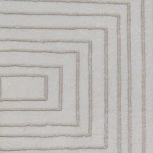 1片抽象線條圖案現代極簡北歐風格時尚客廳地毯沙發茶幾地毯 - 駝色 - 查看 5