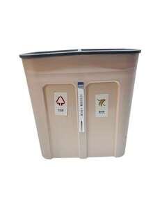 1 pieza de bote de basura con separar organico e inorganico medidas 34x32x22 colores al azar - Multicolor - Ver 3