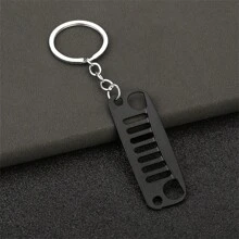 1pc Car Keychain, Creative Modification Bird Face Grille Keychain Pendant, Gift - Multicolor - View 5