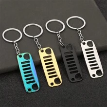 1pc Car Keychain, Creative Modification Bird Face Grille Keychain Pendant, Gift - Multicolor - View 2