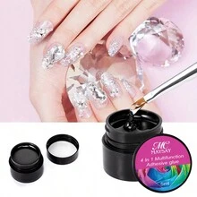 8克美甲增強硬密封免洗膠鑽塑料可拆卸延長器加固四合一功能膠 - 無色 - 查看 2