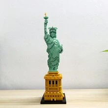 Liberty Enlightened USA Statue Of Liberty Micro Mini Building Blocks Constructions For Adult Gift Creativity And History, In Bag Pacakge - Green - View 10
