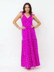 Women Dresses - Màu đỏ tím - Xem 1