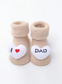 1pair Thickened Cartoon Floor Socks For Toddlers Walking With Anti-skid And Soft Function, Baby Socks - Beige - View 1