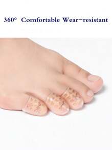 8入/組新款透氣趾保護套和手指套,防摩擦,用於足指,關節和魚眼的書寫墊 - 無色 - 查看 11